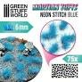 Martian Fluor Tufts - NEON STITCH BLUE - green stuff world 6mm x 75